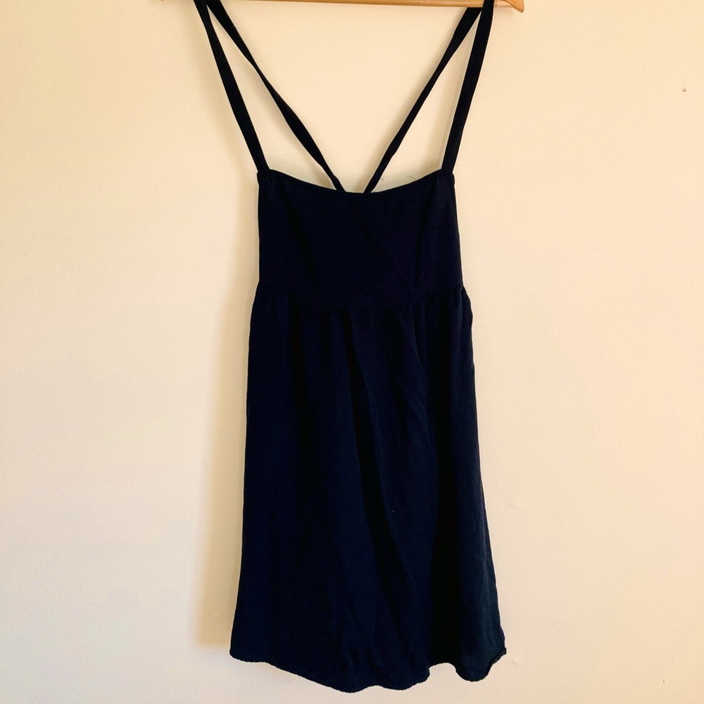 Women’s Shein Black Lace Up Tie Back Maternity Mini Dress